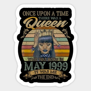 Girls 21th Birthday Queen May 1999 Queen Birthday Sticker